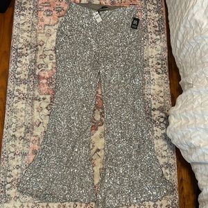 flare sequin express pants
